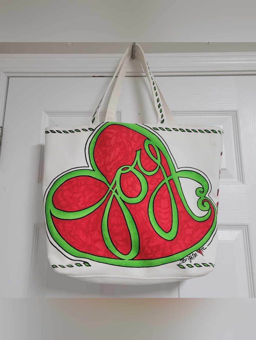 Brighton Love & Joy Canvas Tote Bag.